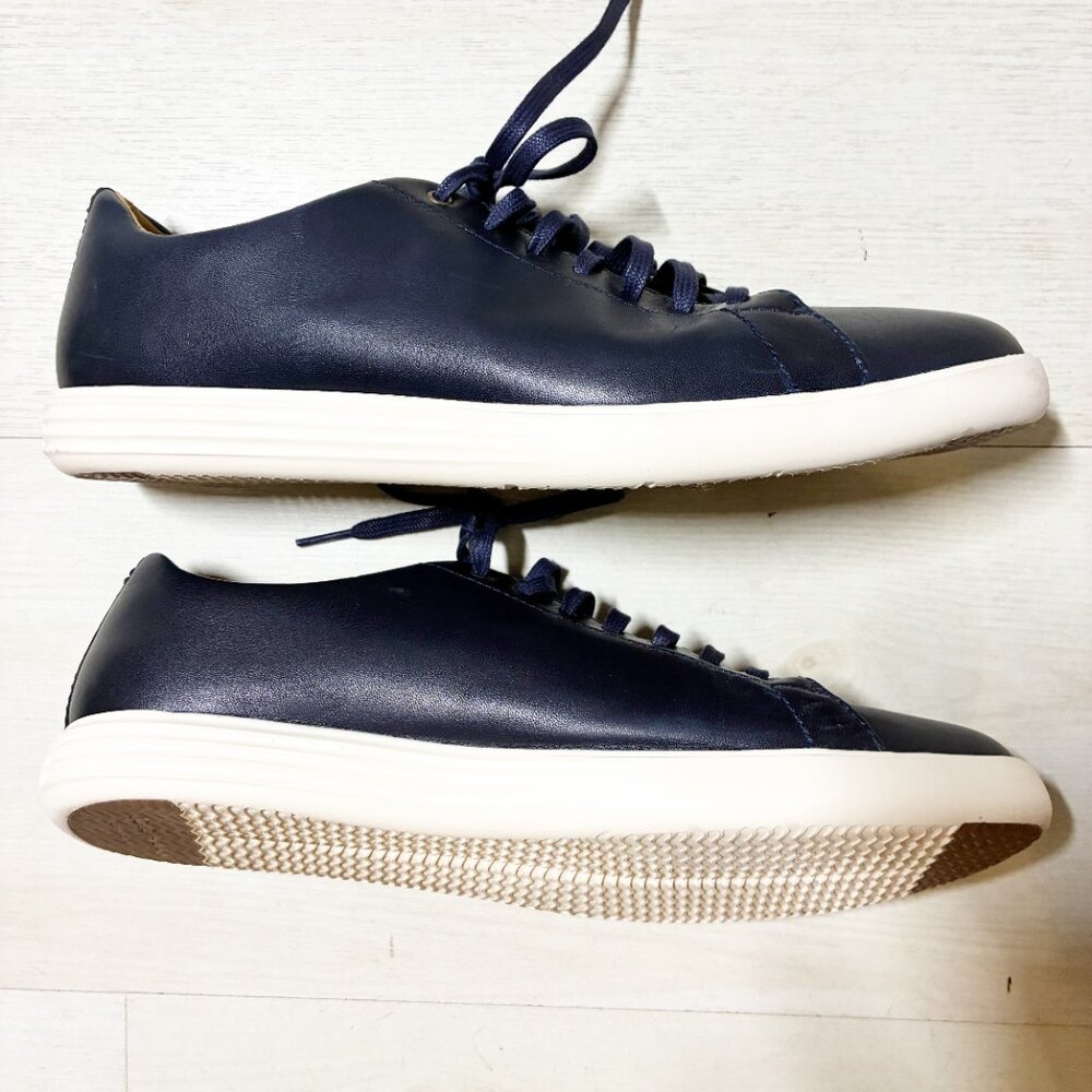 Cole Haan Men's Grand Crosscourt II Navy Leather Sneakers Size Style C2652 S-10M - Picture 4 of 5